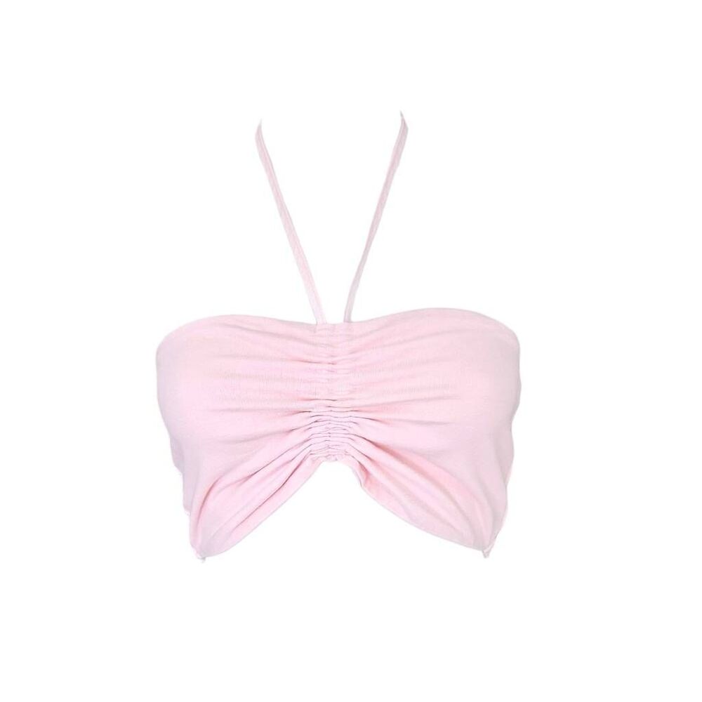 coquette scrunch halter top